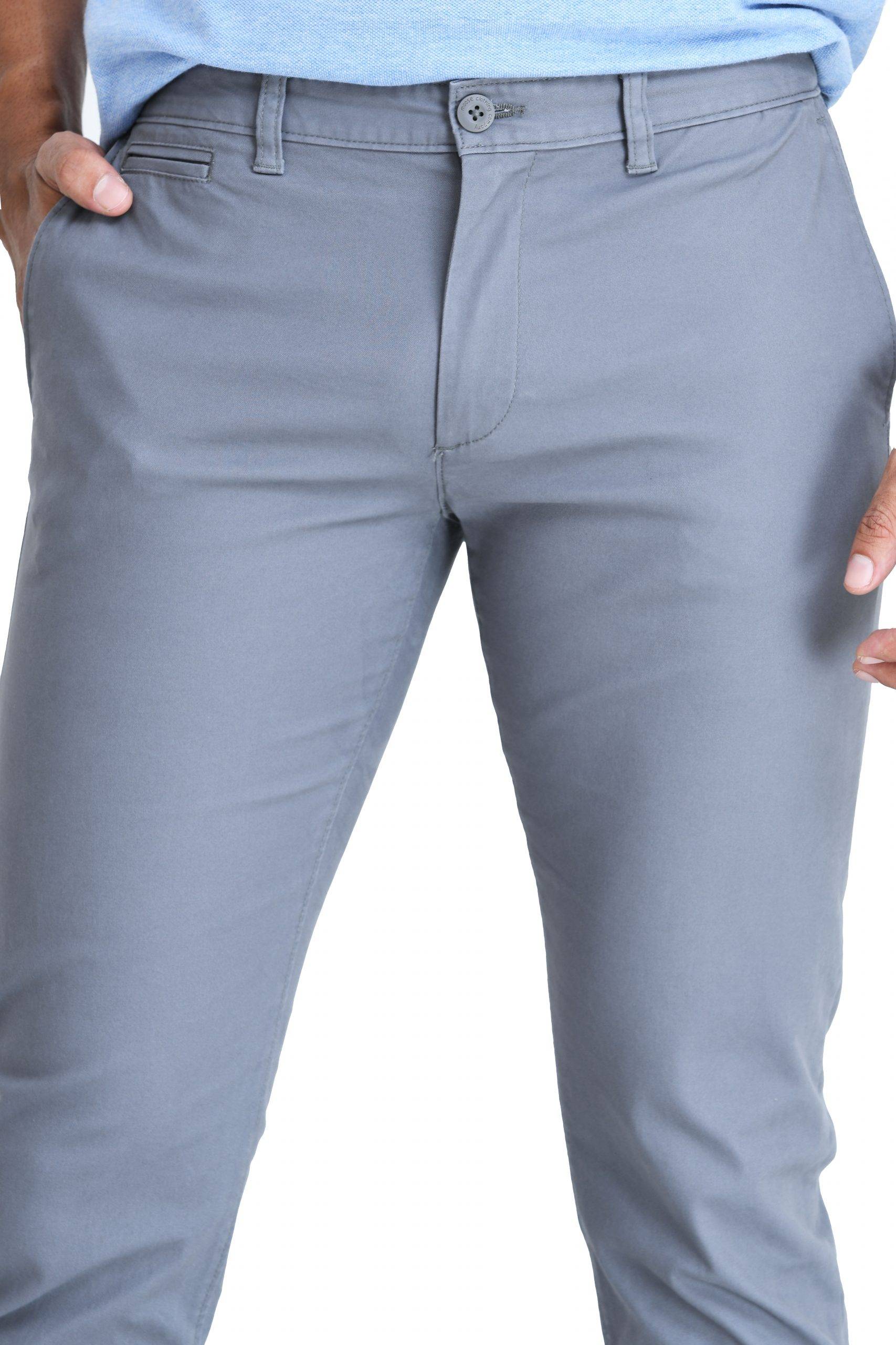 Elegant Men Cotton Chino Pants Slim Fit Beige | van Laack