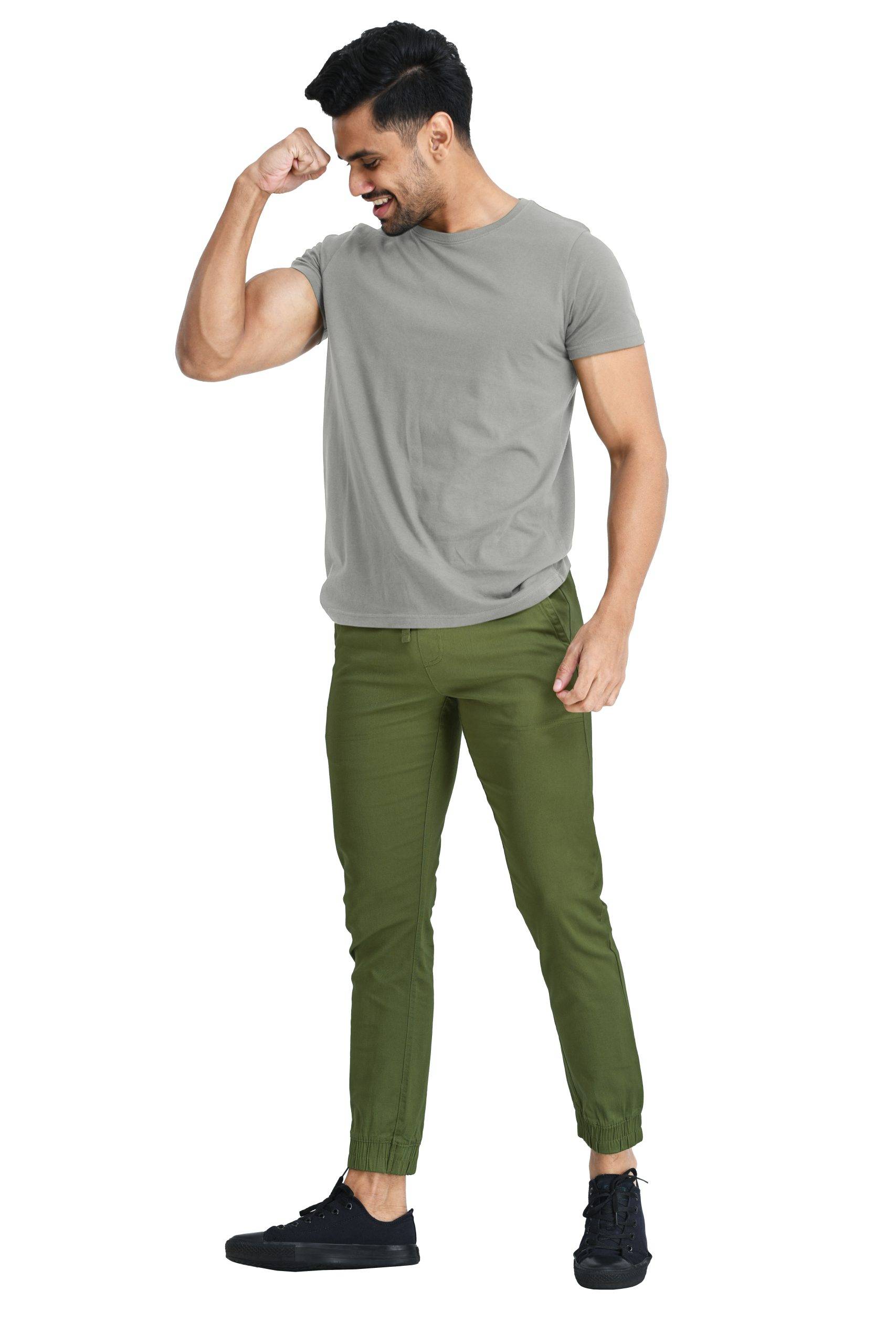 Buy Olive Green Men Striped Sweatpants Online in India at Beyoung