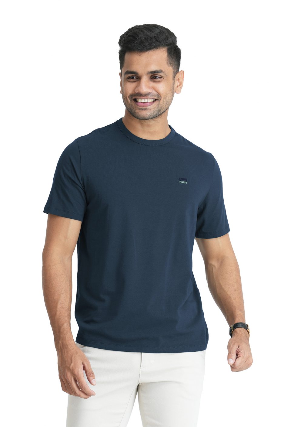 Comfort Fit Crew Neck Tshirt Classic Blue Moose Clothing Company